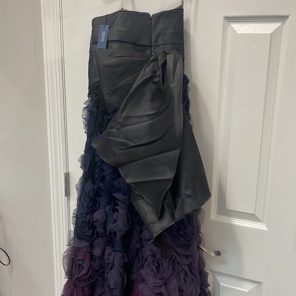 Marchesa Notte tea length dress size 6. Violet ombré bottom - Picture 3 of 3